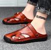 Men's Sandals Summer Non-slip Genuine Leather Cowhide Hand Sewing Soft Zapatos Flat For Male Casual Shoes Sandalias Hombre