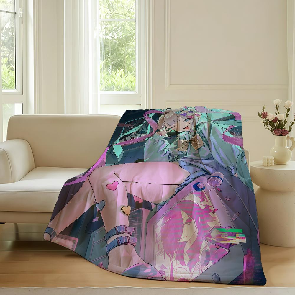 Anime Needy Streamer Overload Blanket For Sofa Office Bed Plane Travel Sleep Read Relax Camping Soft And Warm