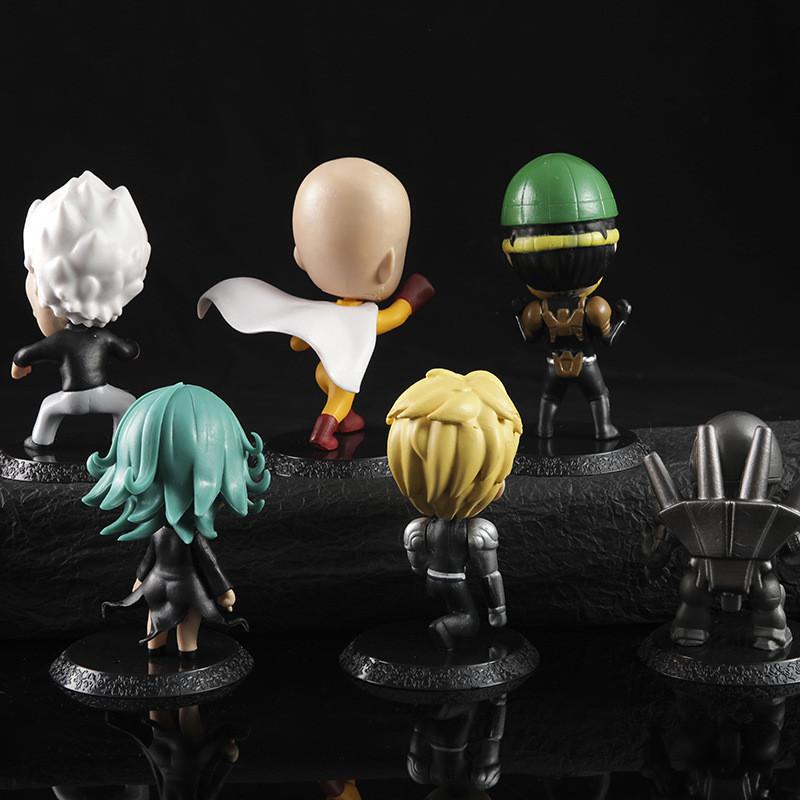 6 Stück/1 Set Anime One Punch Saitama Figur Genos Set Spielzeug Schrecklicher Tornado Mumen Rider Modell Spielzeug Geschenk Schreibtischdekorationen Hobbys