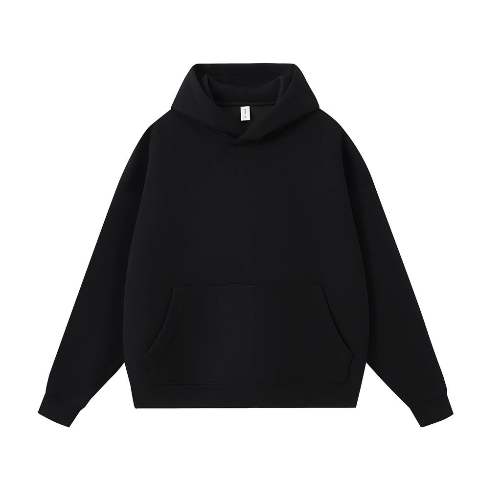 Męska bluza z kapturem Air Layer 400G, gładka, luźny krój, oversize, z polaru, z obniżonym ramieniem