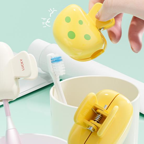 Tooth Brush Cover Cap with Strong Spring Clip BPA Free Mushroom Design