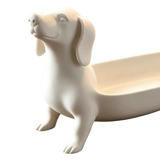 PLA Material Storage Box Dachshund Jewelry Tray, Decorative Organizer for Rings Earrings And Keys, Office Desk Stationery Holder Cute Resin