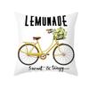Yellow Green Pillowcase Lemon Letter Decoration Summer Fruit Cushion Cover Sofa Nordic Home