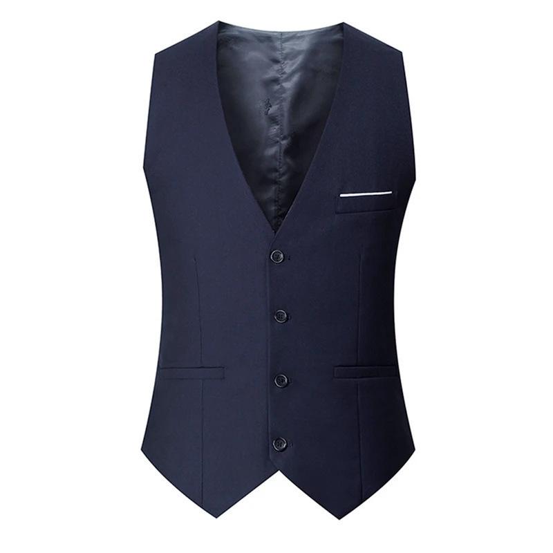 Mens Slim Fit Business Casual Suit Vest Waistcoat