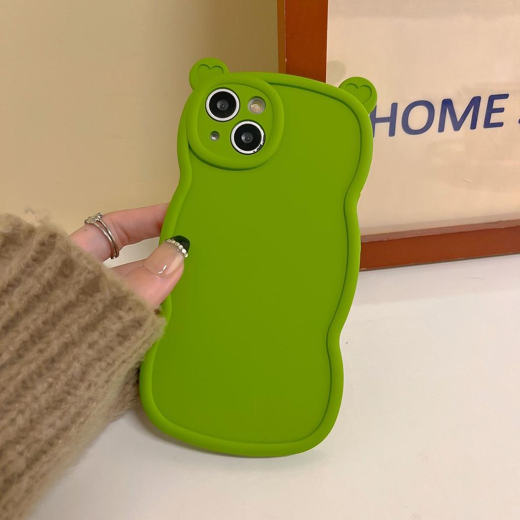 ins Autumn and Winter New Cartoon Bear Ears Case for iPhone 16 Pro Max Apple 17 Phone Case 14/15