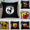 Luxury A-AbarthES Logo Pillow Case Square Double‑Sided Print Cushion Case For Sofa Home Bedchamber Decor Gift