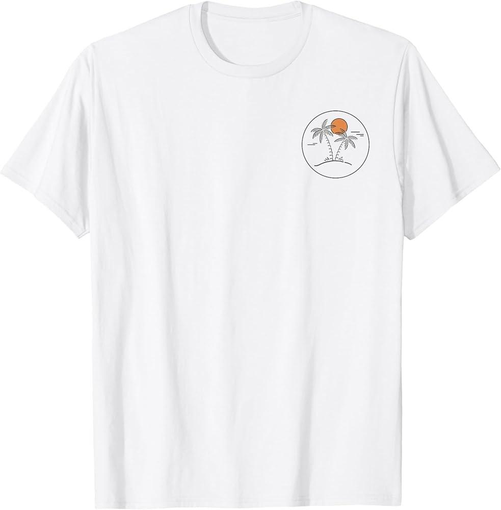 Trendy Palm Tree Island Pocket Logo TShirt Unisex T-Shirt