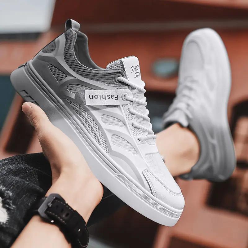Fashion 2025 Men's Shoes Summer Breathable Thin Mesh Deodorant Casual Little White Board Shoes Net Shoes Versatile Sports Trendy Zapatos