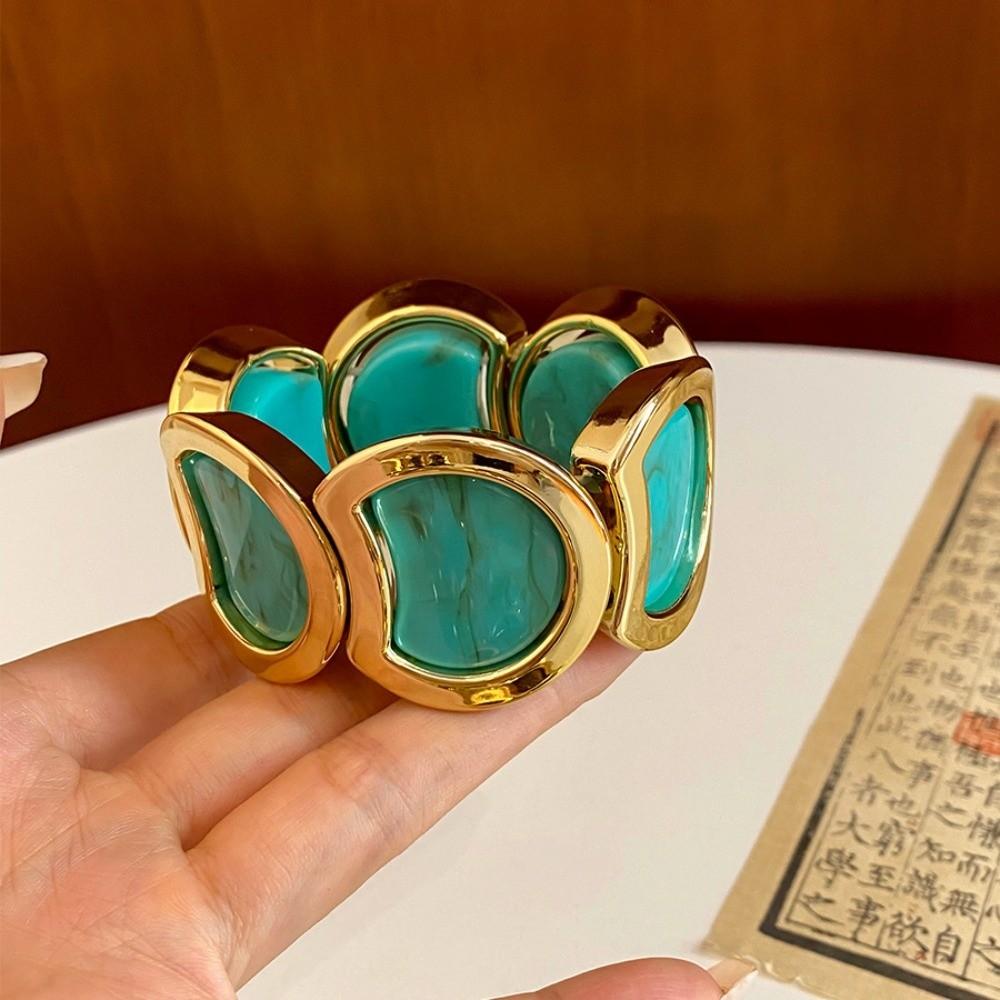 Geometric Links Women's Stretch Bracelet Stretch Fit Vintage Bangle Acrylic Bracelet Daily Outfits