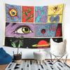 Bohemian Retro Space Tapestry Wall Hanging Cosmic Galaxy Planets Eye Artwork Psychedelic Boho Decor Science Fiction Astronomy Ab