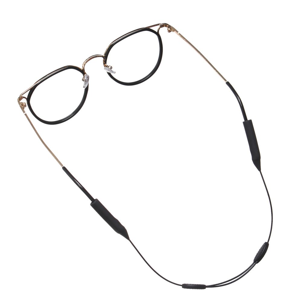 Adjustable Sports Glasses Scalable Silicone Rope Strap Neck Cord Eyewear Lanyard With Anti-Slip Ear Hook Holder