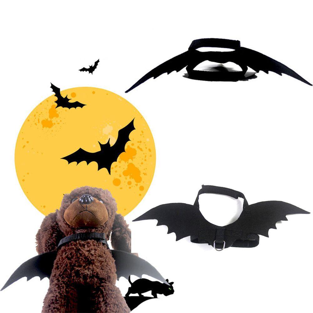 Funny Cosplay Prop Party Dress Dog Cat Halloween Bat Wings Pet Costume