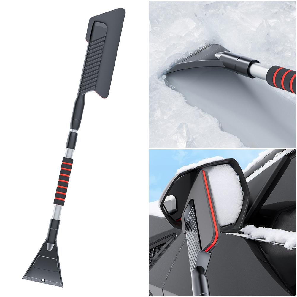 3 In 1 Extendable Aluminum Ice Scraper Snow Brush for Car Windshield Defrosting Snow Remove Shovel Cleaner Broom Car Accessories