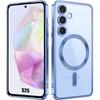 Case for Samsung Galaxy S25 - Compatible with Wireless Charger - Blue - BOOLING®