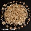 Light Gold Color Random Mix 10/20/30/50pcs Sun Moon Star Charms For Jewelry Making Materials To Make Bracelets Handmade Pendant