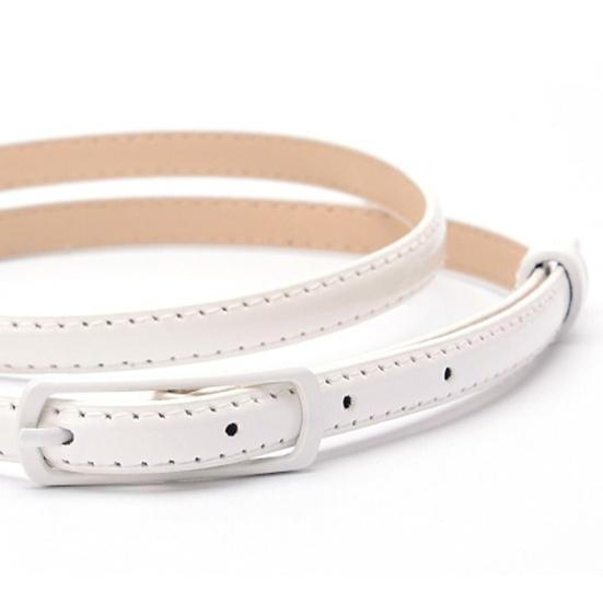 Belt Thin Style Adjustable Faux Leather Women Waist Belt for Daily Wear