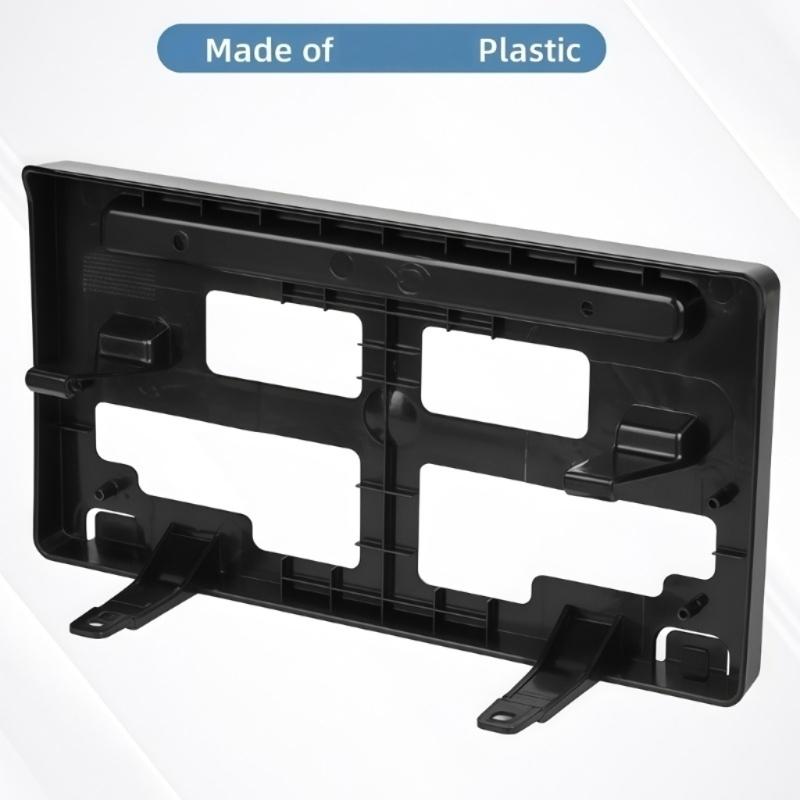 KB3Z17A385A Front License Plate Bracket, Black Plastic Plate Mount for Direct Replacement Service and Vehicle Front Plate Installation