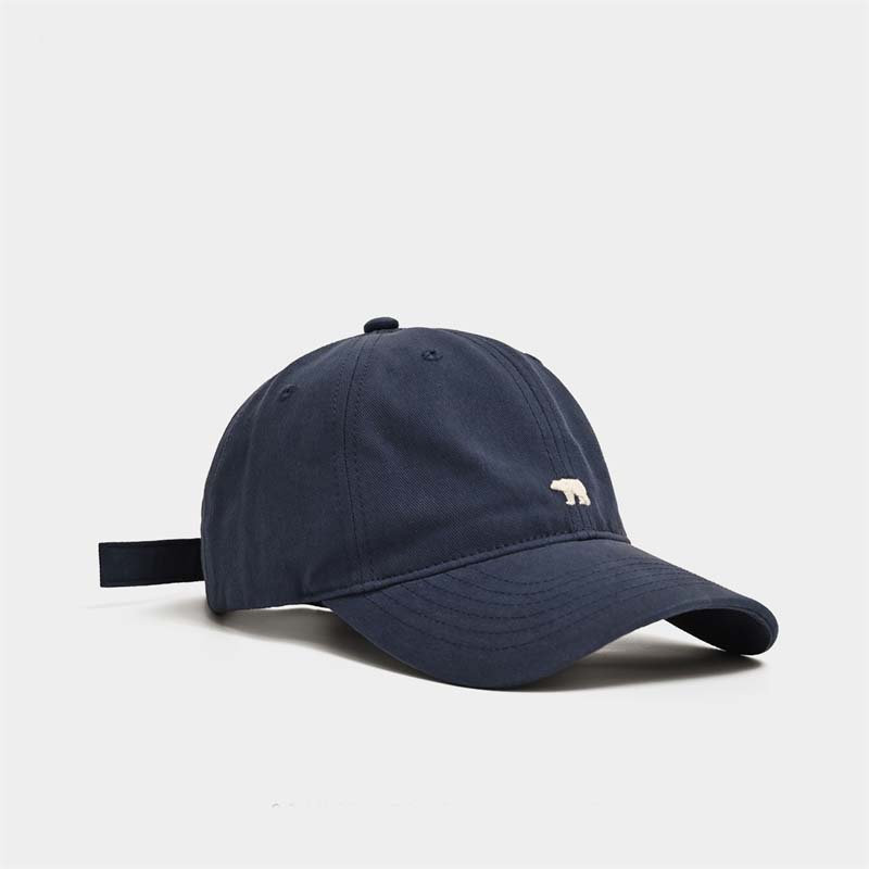 Outdoor Fashionable Unisex Retro Polar Bear Embroidered Baseball Cap New style Versatile Big Head Circumference Duckbill cap