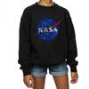 Mädchen Baumwoll-Sweatshirt mit distressed Logo