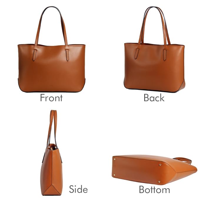 ANDSHIN Tote Bag, Lightweight, Fits B4 and A4 Sizes, Large Capacity, A0014 (Oak)