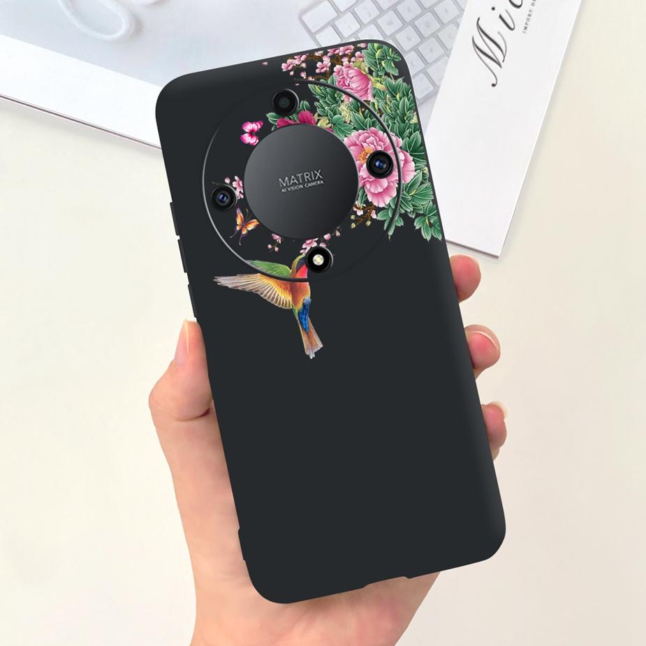 For Honor Magic6 Lite Case Honor X9b Pretty Girls Sunflower Cover Soft Silicone Phone Case For Honor Magic6 Lite HonorX9b Bumper