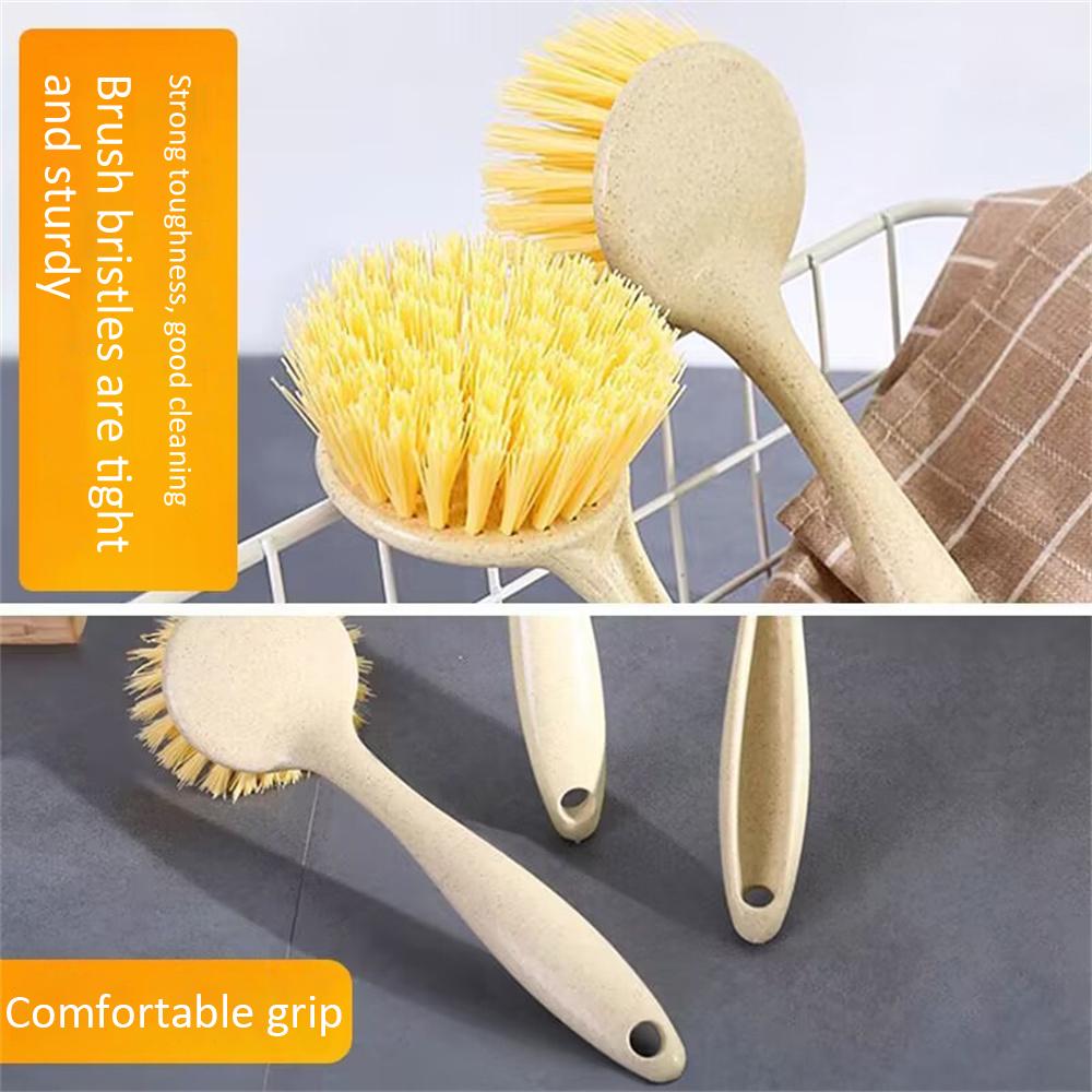 Kitchen Cleaning Brush Long Handle Pan Pot Brush Multifunctional Plate Bowl Dish Washing Brushes Stain Removal Household