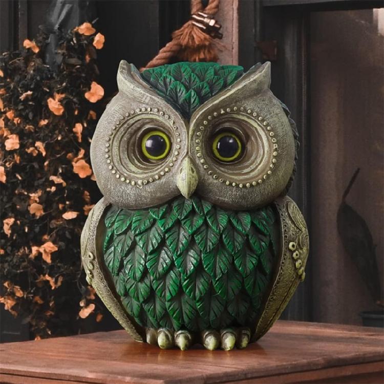 Owl Figurines Home Decors Accents Resins Owl Statue for Home Office Bedroom Bookshelfs Decors Small Animal Sculptures