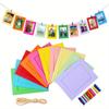 20pcs Paper Photo Frame, 4x6 In Photo with Clip, for Back To School Decoration, Hanging Photo Display, Suitable for Home, Dormitory Decoration