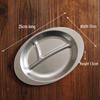 ZISIZ Vintage Stainless Steel Rectangular Camping Plate