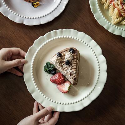 Francuska Koronka Głęboki Talerz Wykwintny Ceramiczny Talerz Restauracja Wysoka Wartość Talerz do Deseru Talerz Obiadowy Talerz Domowy Talerz Stołowy