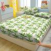 1 schlichtes, modernes, mattes Spannbettlaken mit Pflanzenblumen-Print, Bettbezug mit Schlafzimmer-Print, Bettwäsche (Ohne Kissenbezüge)
