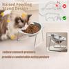 Gamelles pour chat en acier inoxydable surélevées pour soulager la fatigue des moustaches, Assiettes pour chat, Gamelles d'eau pour animaux de compagnie, Gamelles pour chatons, Gamelles pour animaux de compagnie pour chats, Gamelles pour nourriture