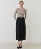 Bye Bye Seop Back Slit Skirt Black [T61]