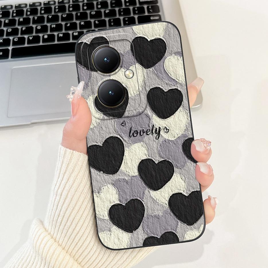 For Xiaomi Redmi 13C 5G Case Luxury Flowers Cartoon Cover Soft TPU Matte Phone Case For Xiaomi Redmi 13R Redmi13C 5G Fundas Bags