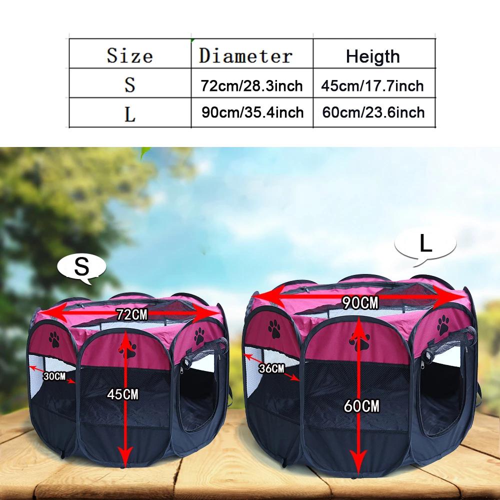 Tente Pliante Portable pour Animaux de Compagnie Chenil Clôture Octogonale Abri pour Chiots Facile à Utiliser Extérieur Utilisation Facile Grandes Cages pour Chiens Clôtures pour Chats pour un usage quotidien