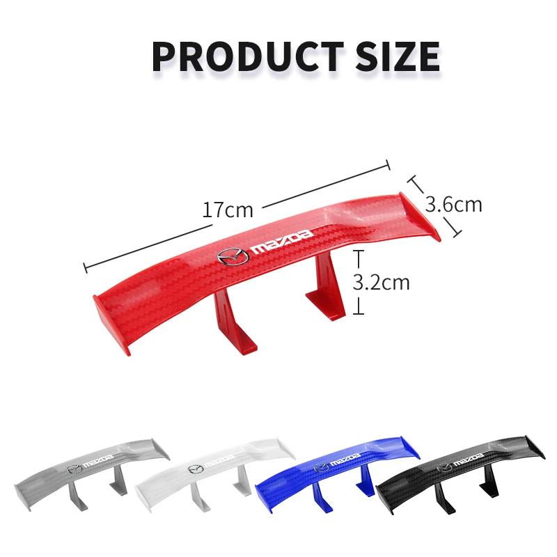Carbon Look Car Rear Spoiler Mini Wing Small Model Decoration For Mazda 3 6 CX5 2 CX30 CX3 CX9 MX5 RX8 Axela CX7 MX3 BM BN GL 5