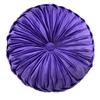 European Luxury Velvet Throw Pillow Cushion Round Fabric Handmade Pleated Wheel Pumpkin Seat Cushion 35cm