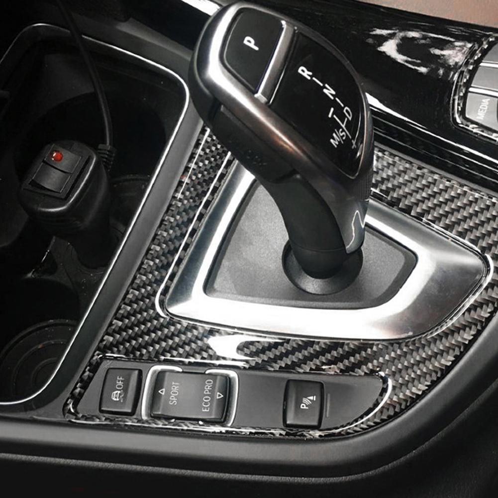 Carbon Fiber Interior Gear Shift Panel Cover Decal ABS Trim For BMW 3 4 Series F32 F30 F31 F33 F36 3GT F34 2014 2015 2016 2017