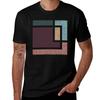 Abstract Geometry With Earth Tones Distressed Design Tshirt Casual Basic Street Style Tshirt