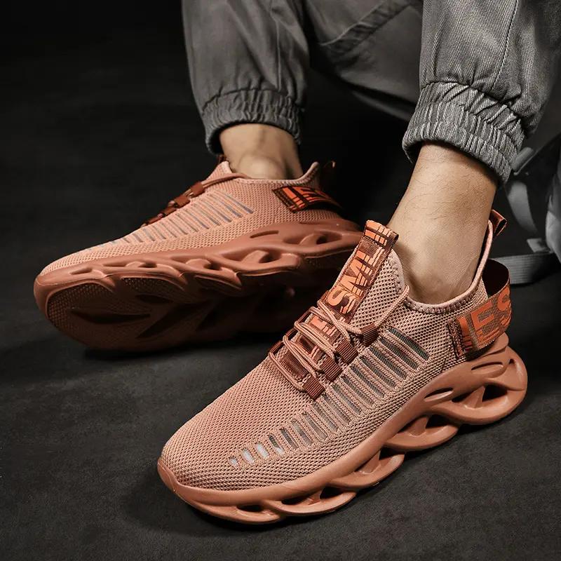 Fashion New Original Casual Sneakers Shoes Men's Outdoor Lace Up Lightweight Fashion Breathable Mesh Shoes Summer Tenis Para Hombre