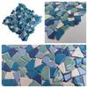 30x30cm Color Ceramic Gravel Mosaic Tiles Hot Spring Pool Fish Pool Fragments Toilet Non-slip Tile Sheet Floor Wall Decor DIY