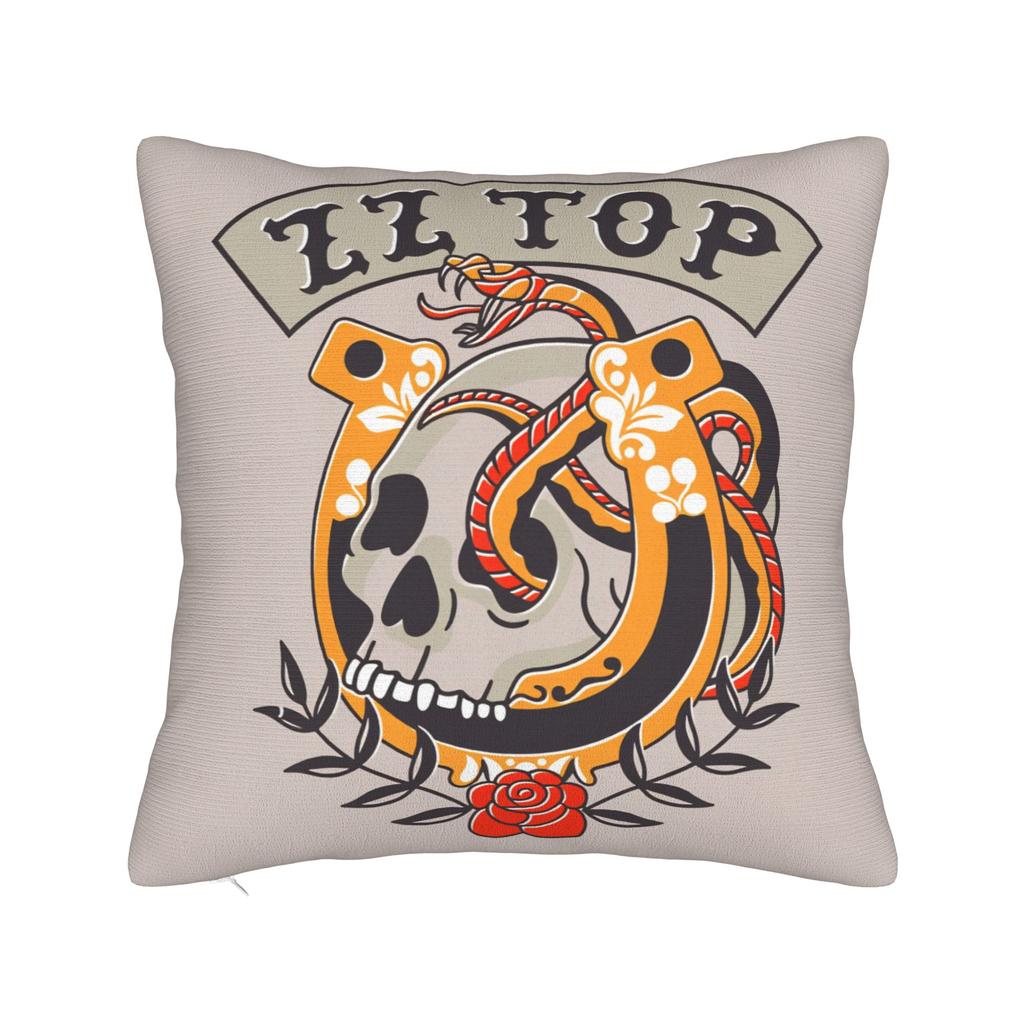 Band Zz Top Pillow Case Comfy Pillow Cover For Couch Sofa Bedroom Kawaii Cushion Cover