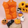 Halloween Moulds Nonstick Silicone Pumpkin Mold Skull Bat Ghost Shape Chocolate Candy Mold Baking Cake Pudding Cookie Cupcakes