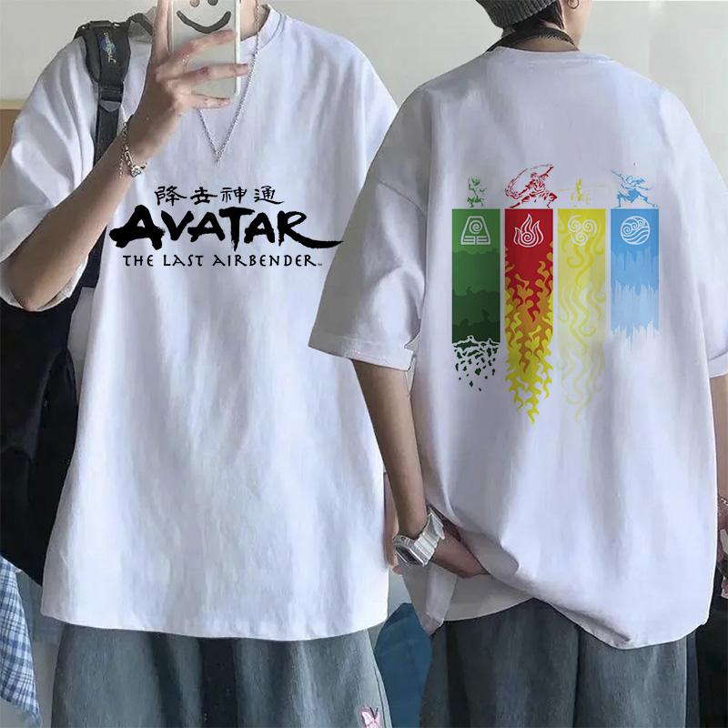 Modny T-shirt Mange Avatar Ostatni Władca Wiatru Koszulka Y2k Streetwear Appa Yip Casualowy T-shirt Hip Hop Harajuku T-shirty Topy Ubrania