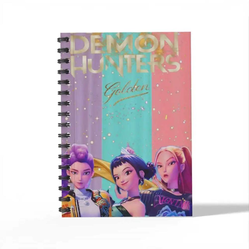 K-pop Demon Hunters A6 Anime Notebooks - Coilbound Writing Pads for Students School Office Supplies Gift Kawaii Stationery
