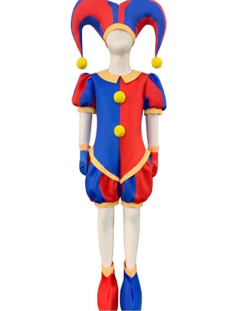 The Amazing Digital Circus Clowns Cosplay Costume Kids Adult Halloween Bodysuit Cosplay Suit 20CM Height Pomni Doll Soft Toy