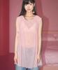 NOFFICIALNOFFICE Sheer Mesh Ribbon Dress Peach