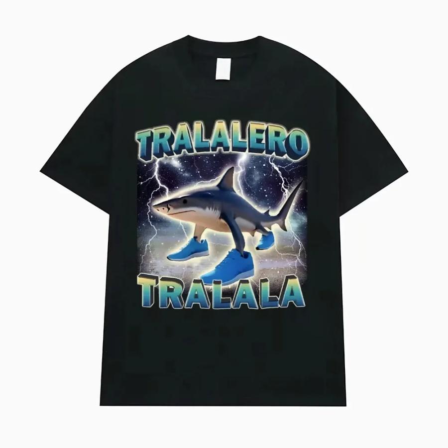 Tralalero Tralala Funny Shark Meme T-shirt Gifts Men Women's Fashion Gothic Vintage T-shirts Casual Humor T Shirt