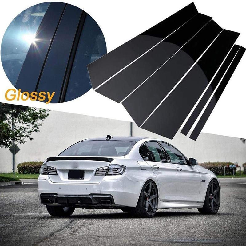 Car 6pcsset Pillar Posts Door Window Exterior Trim Cover Stickers For Bmw 5 Series F10f11f07 20102016