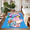 Antislip Kristalfluweel Vloerkleed, Amazing World of Gumball Ontwerp Tapijt voor Binnen Woonkamer Slaapkamer Huisdecoratie